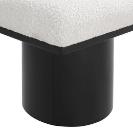 Meridian Pavilion Cream Boucle Fabric Bench