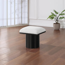 Meridian Pavilion Cream Boucle Fabric Bench/Stool