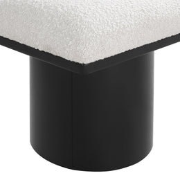 Meridian Pavilion Cream Boucle Fabric Bench/Stool