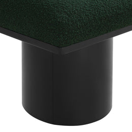 Meridian Pavilion Green Boucle Fabric Bench