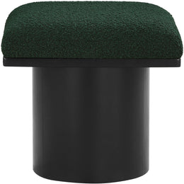 Meridian Pavilion Green Boucle Fabric Bench/Stool