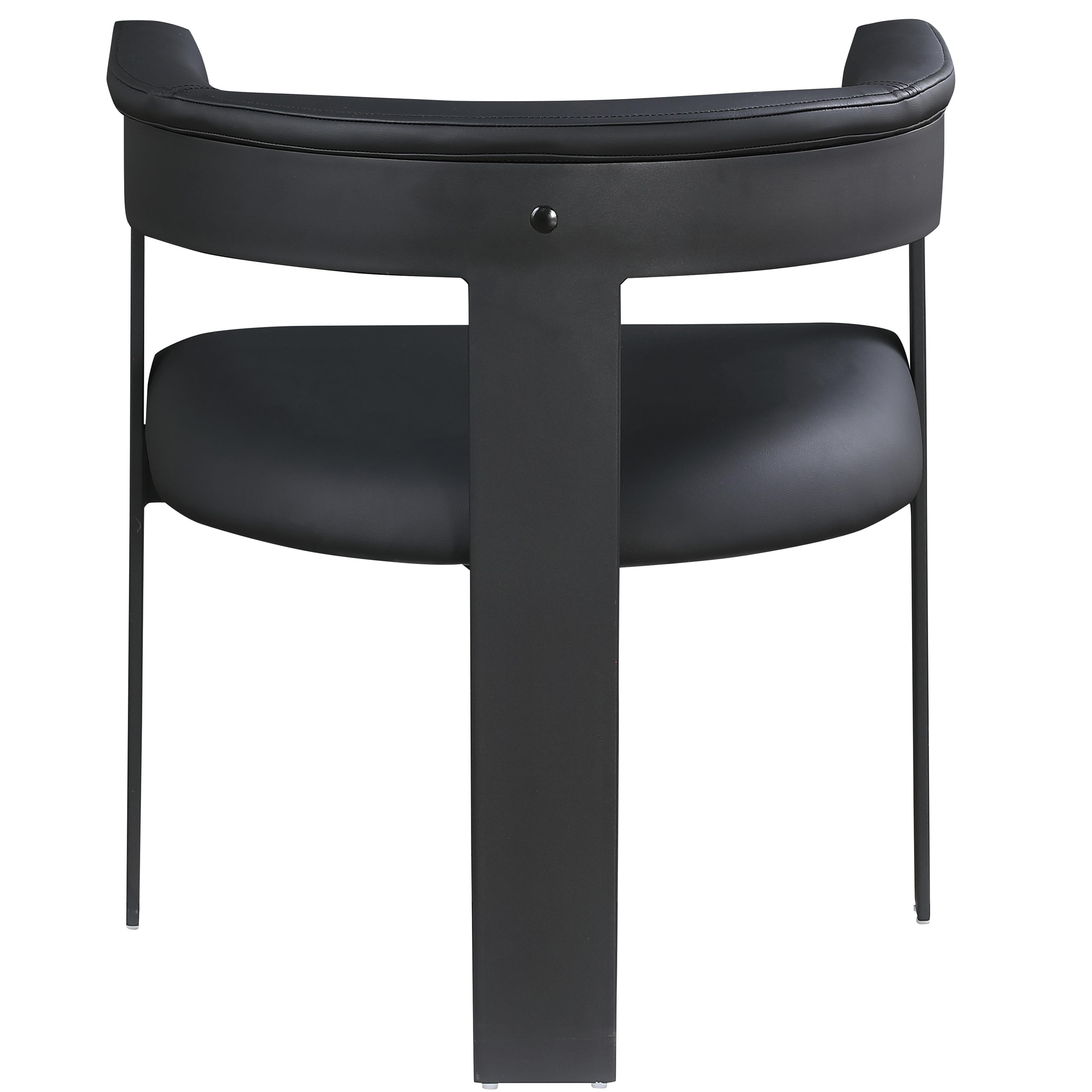 Meridian Romeo Black Vegan Leather Dining Chair
