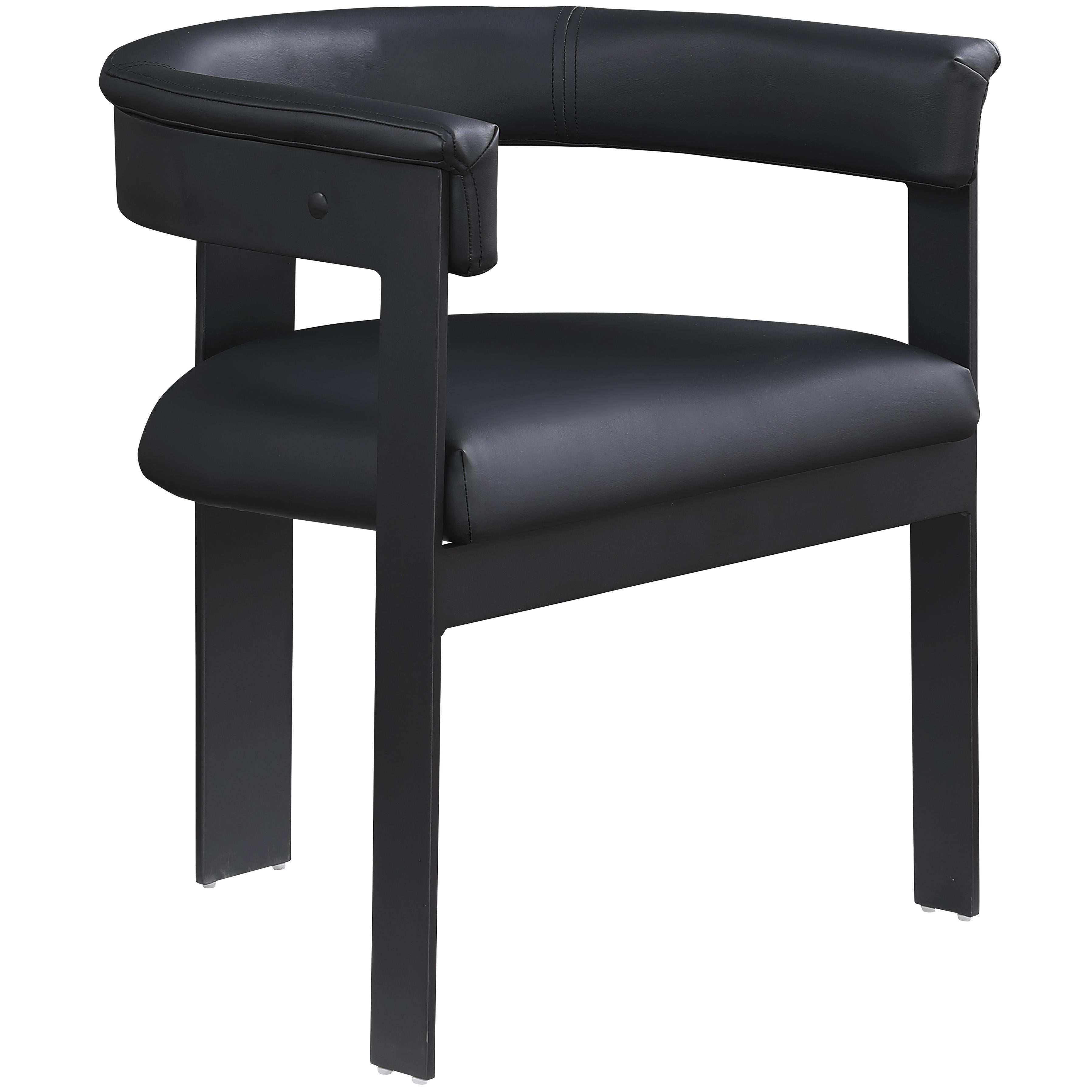 Meridian Romeo Black Vegan Leather Dining Chair