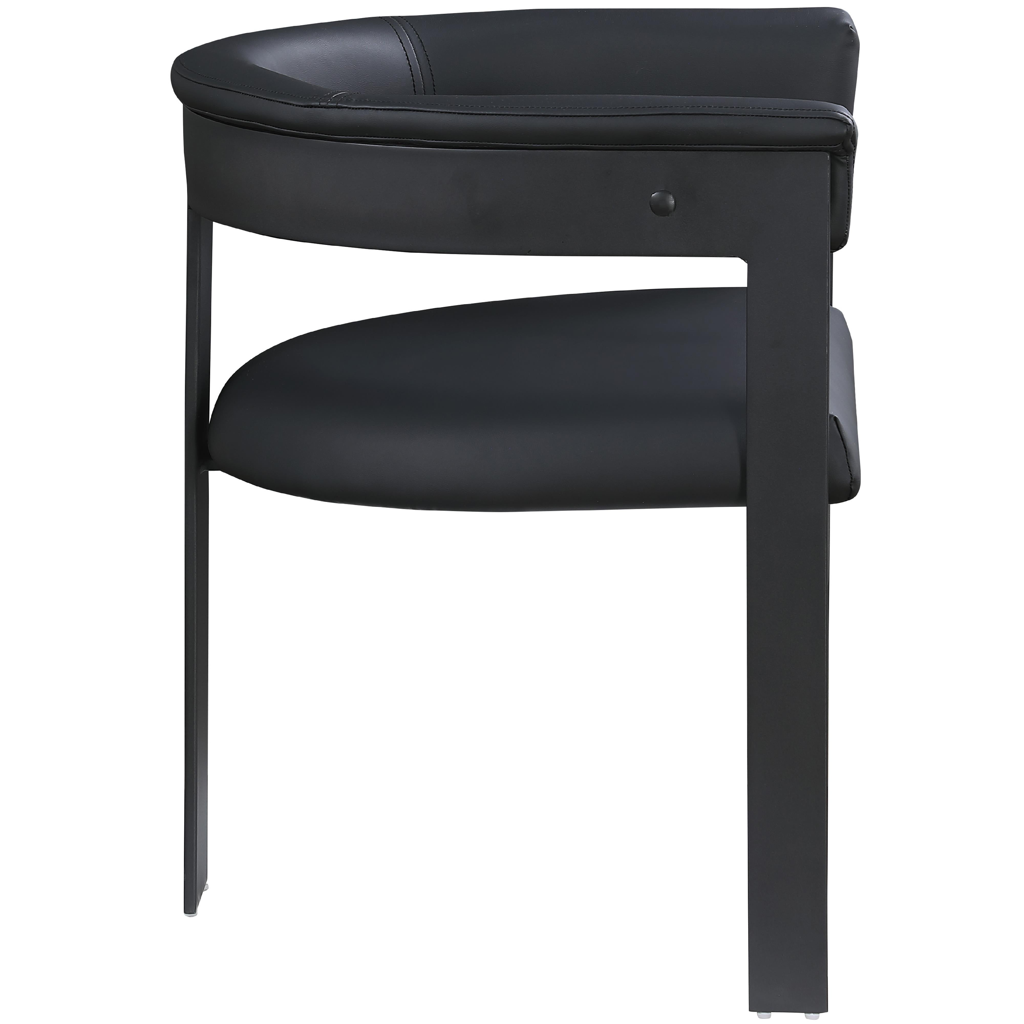 Meridian Romeo Black Vegan Leather Dining Chair