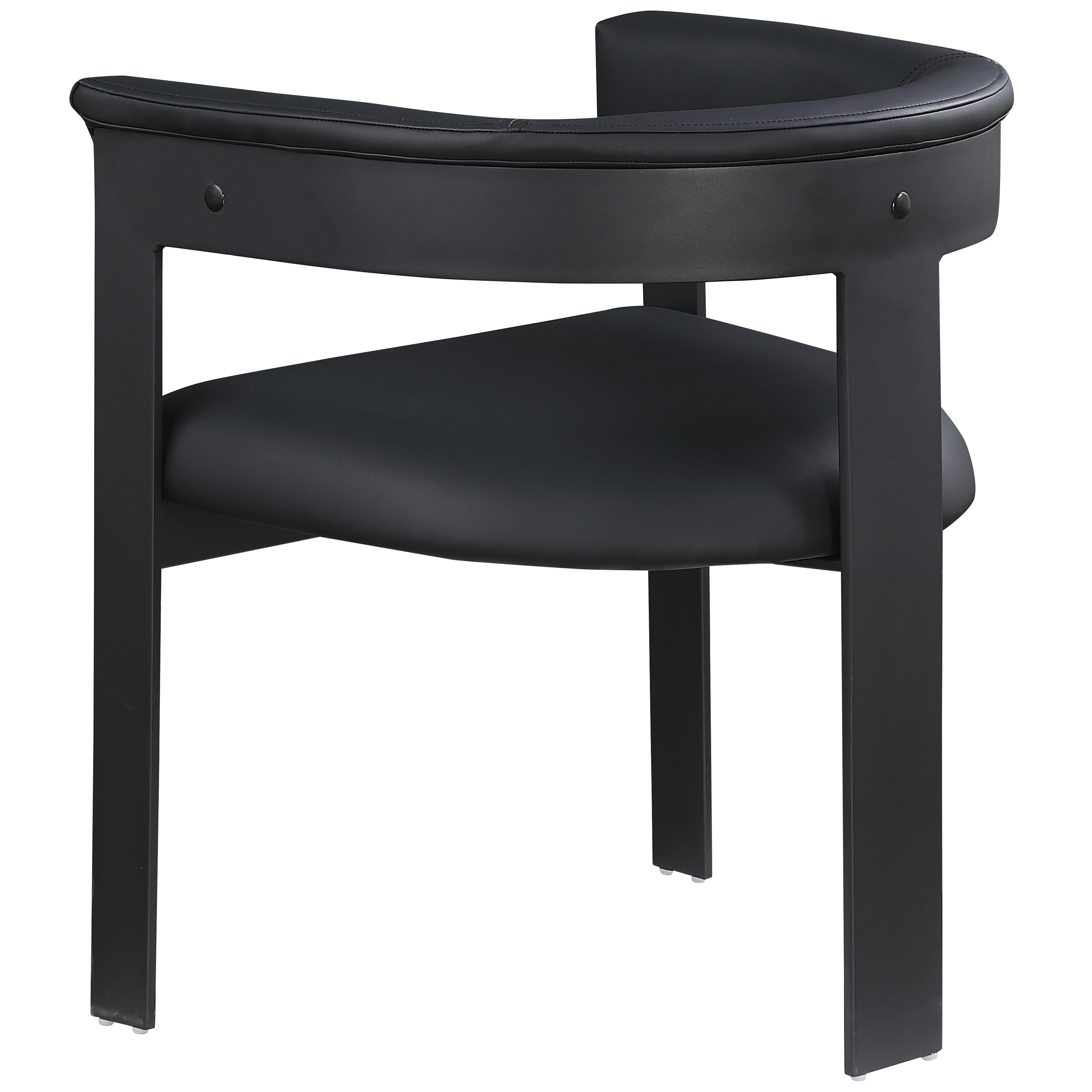 Meridian Romeo Black Vegan Leather Dining Chair