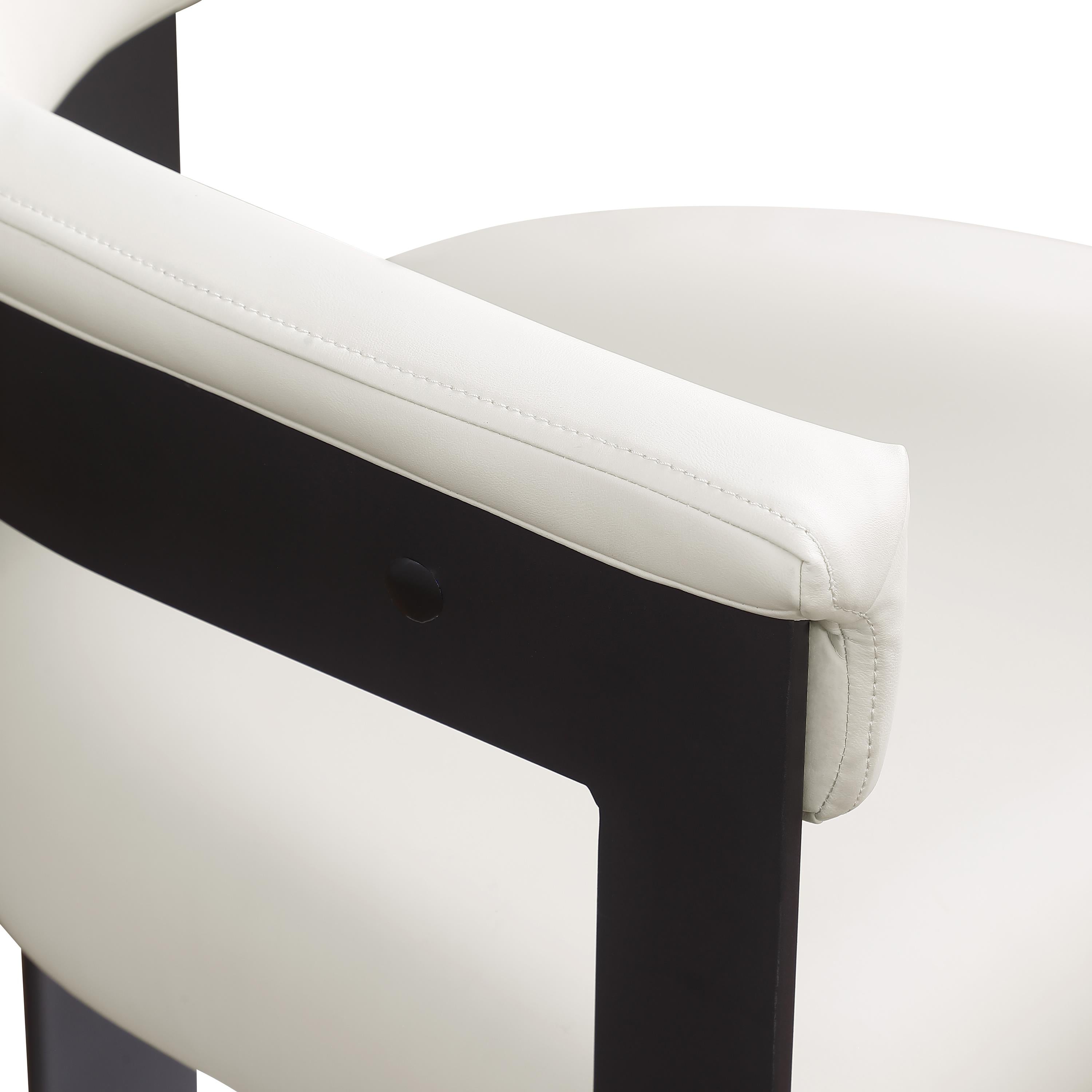 Meridian Romeo Cream Vegan Leather Dining Chair
