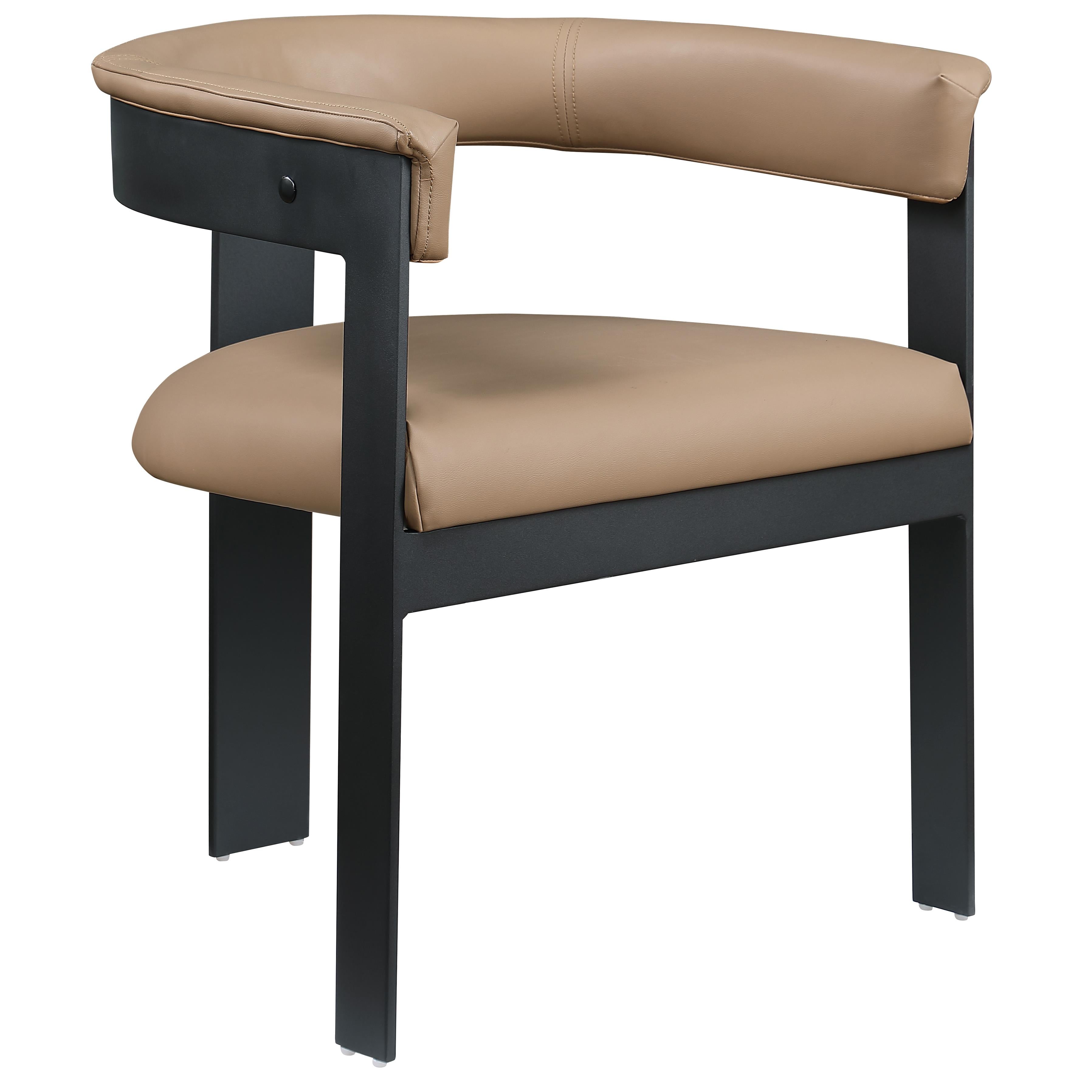 Meridian Romeo Tan Vegan Leather Dining Chair