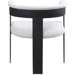 Meridian Romeo Cream Boucle Fabric Dining Chair