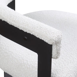 Meridian Romeo Cream Boucle Fabric Dining Chair