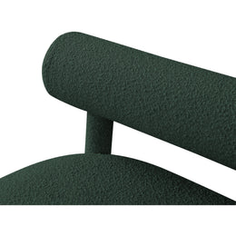 Meridian Parlor Green Boucle Fabric Bench