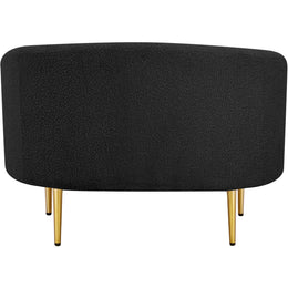 Meridian Ritz Black Boucle Fabric Chair