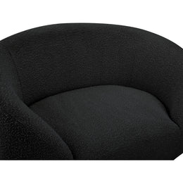 Meridian Ritz Black Boucle Fabric Chair
