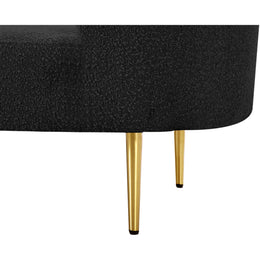 Meridian Ritz Black Boucle Fabric Chair