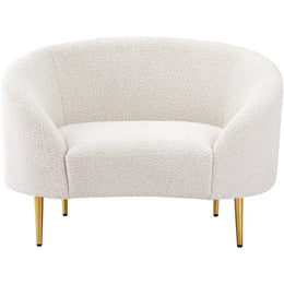 Meridian Ritz Cream Boucle Fabric Chair