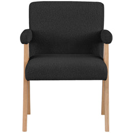 Meridian Woodloch Black Boucle Fabric Accent Chair
