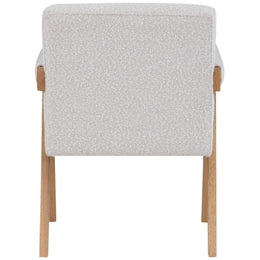 Meridian Woodloch Cream Boucle Fabric Accent Chair