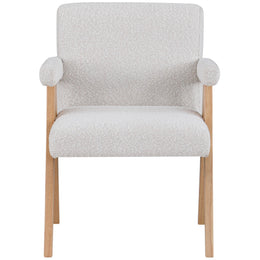 Meridian Woodloch Cream Boucle Fabric Accent Chair