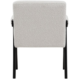 Meridian Woodloch Cream Boucle Fabric Accent Chair