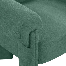Meridian Stefano Green Polyester Fabric Accent Chair