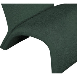 Meridian Mulberry Green Boucle Fabric Accent Chair