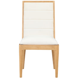 Meridian Bristol Cream Linen Textured Fabric Dining Chair
