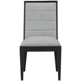 Meridian Bristol Grey Linen Textured Fabric Dining Chair