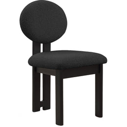 Meridian Napa Black Boucle Fabric Dining Chair