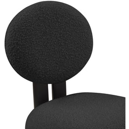 Meridian Napa Black Boucle Fabric Dining Chair