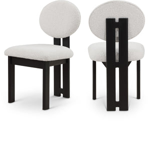 Meridian Napa Cream Boucle Fabric Dining Chair