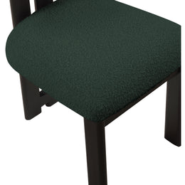 Meridian Napa Green Boucle Fabric Dining Chair