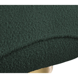 Meridian Geneva Green Boucle Fabric Swivel Accent Chair