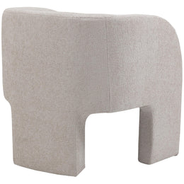 Meridian Sawyer Cream Chenille Fabric Accent Chair