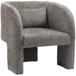 Meridian Sawyer Grey Chenille Fabric Accent Chair