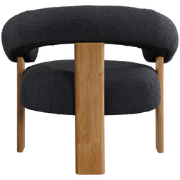 Meridian Winston Black Boucle Fabric Accent Chair
