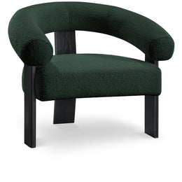 Meridian Winston Green Boucle Fabric Accent Chair