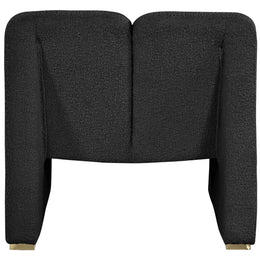 Meridian Alta Black Boucle Fabric Accent Chair