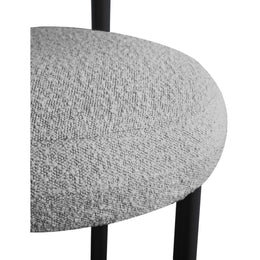 Meridian Bordeaux Grey Boucle Fabric Stool
