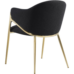 Meridian Nial Black Boucle Fabric Dining Chair