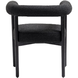 Meridian Hyatt Black Boucle Fabric Dining Chair