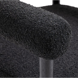 Meridian Hyatt Black Boucle Fabric Dining Chair