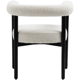 Meridian Hyatt Cream Boucle Fabric Dining Chair