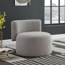 Meridian Como Taupe Boucle Fabric Accent Chair