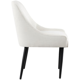 Meridian Camden Cream Linen Textured Fabric Dining Chair