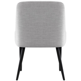 Meridian Camden Grey Linen Textured Fabric Dining Chair