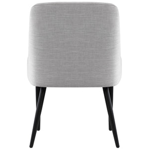 Meridian Camden Grey Linen Textured Fabric Dining Chair