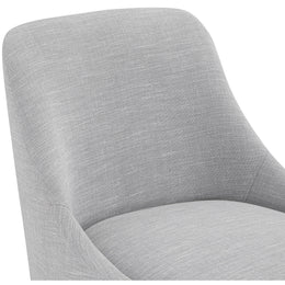 Meridian Camden Grey Linen Textured Fabric Dining Chair