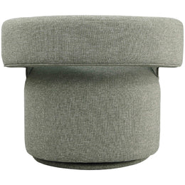 Meridian Niya Green Linen Textured Fabric Swivel Accent Chair