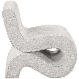 Meridian Desiree Cream Boucle Fabric Accent Chair