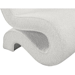 Meridian Desiree Cream Boucle Fabric Accent Chair
