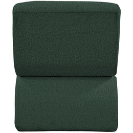 Meridian Desiree Green Boucle Fabric Accent Chair